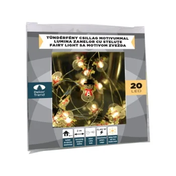 DekorTrend Fairy lights LED lampice sneško 20 kom toplo bele KDE 322-3 DekorTrend Fairy lights LED lampice sneško 20 kom toplo bele KDE 322-3